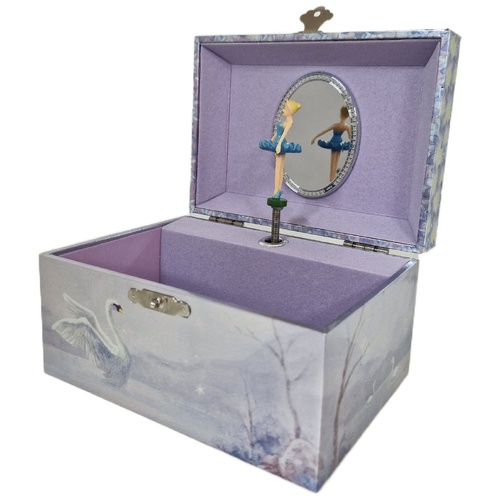The Russell Collection Musical Jewellery Box Ballerina Maya Blue Foil, HR PMAYA