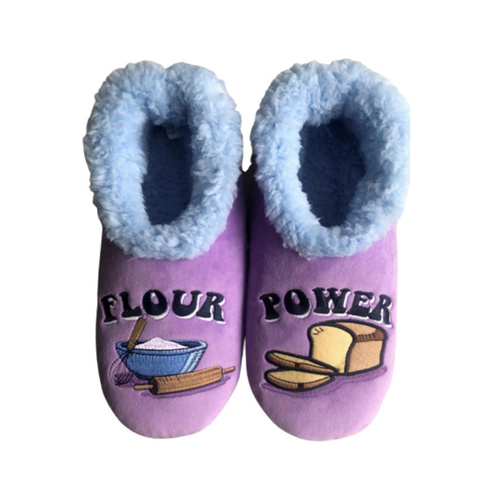 Slumbies Pairables Women's Winter Slippers Extra Large - FLOUR POWER, SLUWFP04