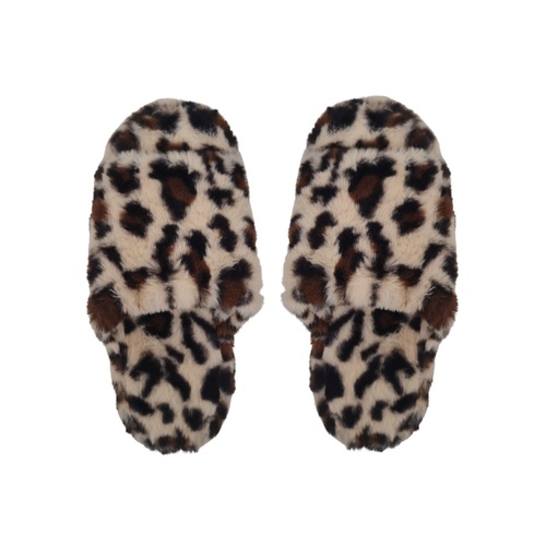 Slumbies Winter Slippers Women's Large - Jungle Slide Leopard, Sunbird SLUWJSS3