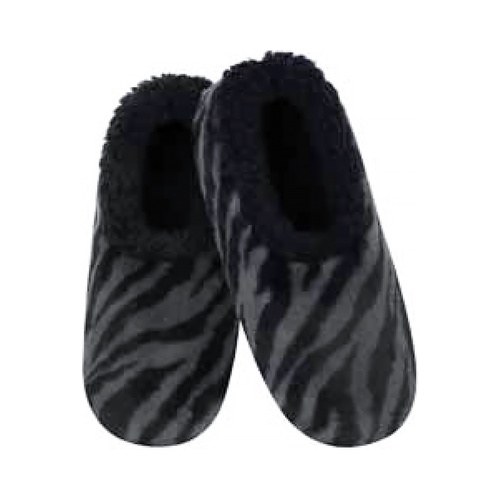 Slumbies Winter Slippers Women's Large - Wild Sole Black Zebra, Sunbird SLUWWS03