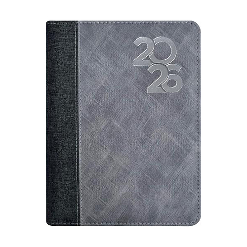 Centurion 2026 Diary Fabric A5 Day to Page Grey Wiro, Sunbird Y-DCD-WA51