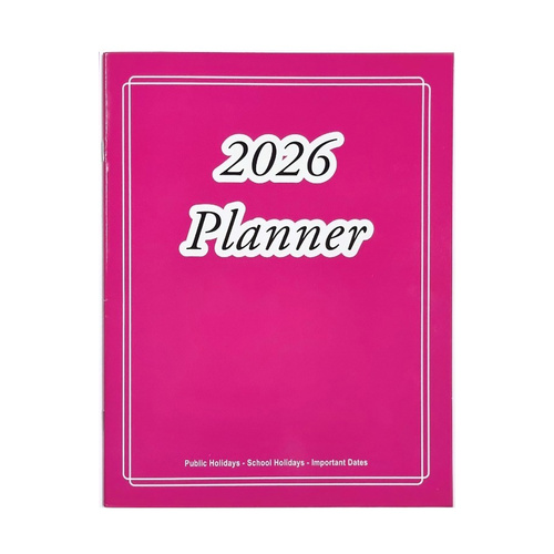 Centurion 2026 Planner Quarto Month to View Pink, Sunbird Y-D4007-1