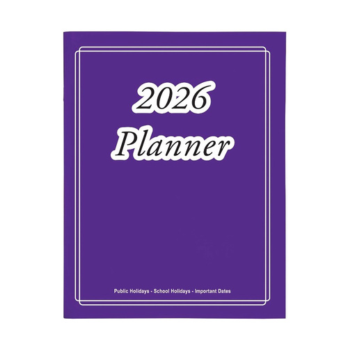 Centurion 2026 Planner Quarto Month to View Purple, Sunbird Y-D4007-1