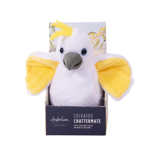 isGift Australian Collection Talking Plush 20cm ChatterMate Cockatoo, IAC15238