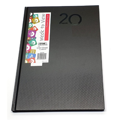 2022-2023 Financial Year Diary Everyday A4 Week to View Black Last Diary Company