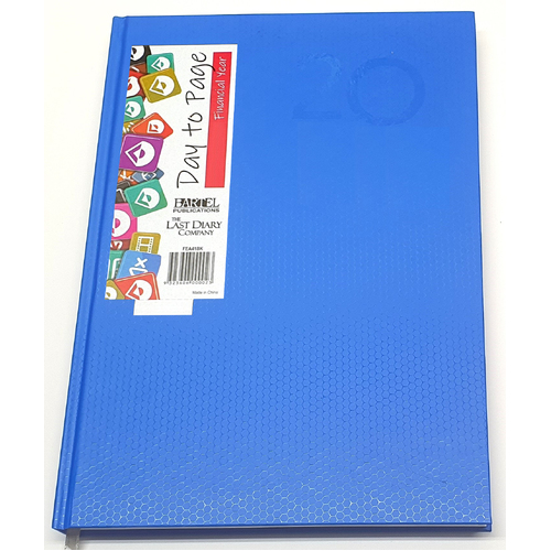 2022-2023 Financial Year Diary Everyday A4 Day to Page Blue Last Diary Company