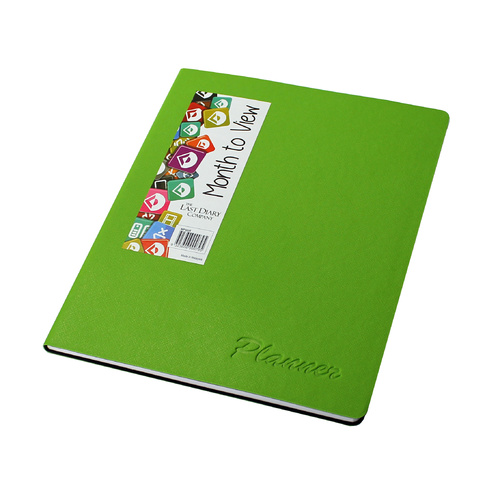 2024 Diary Planner Quarto Month to View Notebook Green Last Diary Company MPQGR