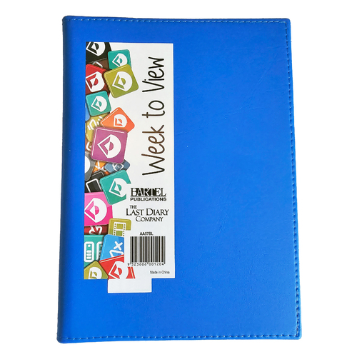 2026 Diary Ainsley A5 Week to View Wiro Blue Last Diary Company AA57BL