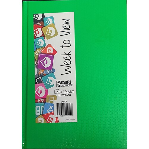 2022 Diary Everyday A5 Week to View Casebound Green, Last Diary Company EA57GR