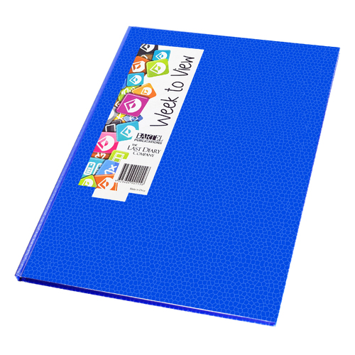2026 Diary Everyday A4 Week to View Casebound Blue Last Diary Company EA47BL