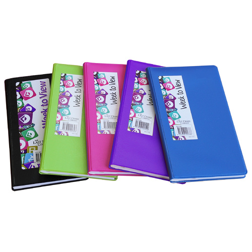 2022 Diary Pocket 85x153mm Week to View Hot Pink by Last Diary Company D211HP