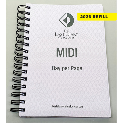 2026 Refill Victoria A5 Midi Day to Page Wiro by Last Diary Company VA51