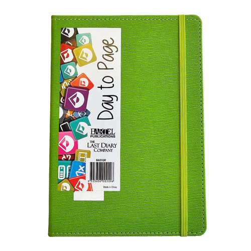 2026 Diary Becall A5 Day to Page Casebound Green Last Diary Company BA51GR