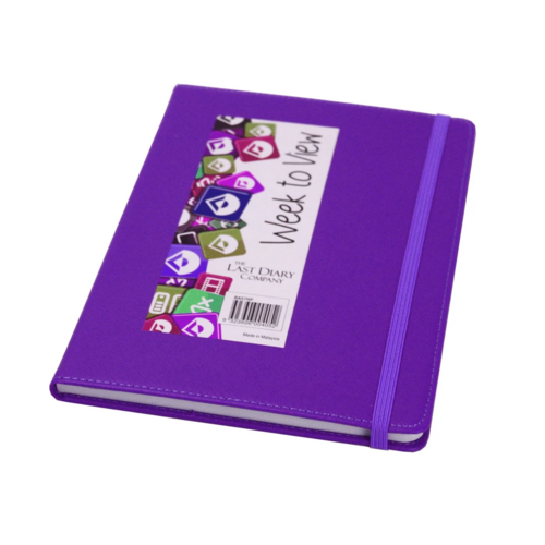 2027 Diary The Last Diary Company Becall A5 Week to View Purple, BA57PU