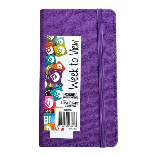 2027 Diary The Last Diary Company Becall B6 Week to View Purple, BB67PU
