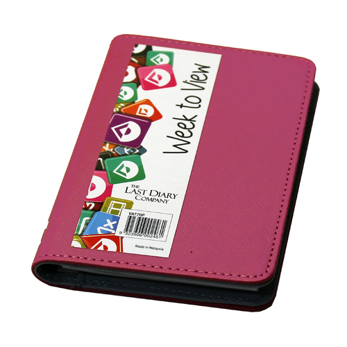 2027 Diary The Last Diary Company Victoria A7 Week to View Hot Pink, VA77HP