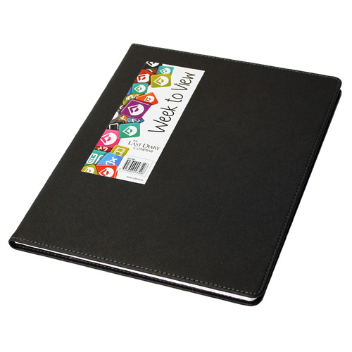 2026 Diary Becall Quarto Week to View Casebound Black Last Diary Company BQ7BK