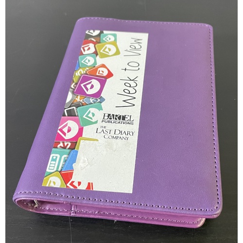2026 Diary Nicholls A7 Slim Week to View Purple Last Diary Company SA77PU