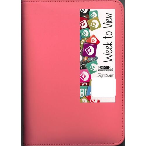 2026 Diary Nicholls B6 Slim Week to View Hot Pink Last Diary Company SB67HP