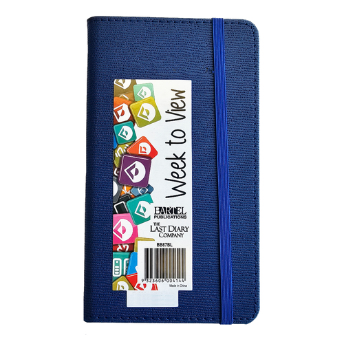 2026 Diary Becall B6 Week to View Casebound Blue Last Diary Company BB67BL