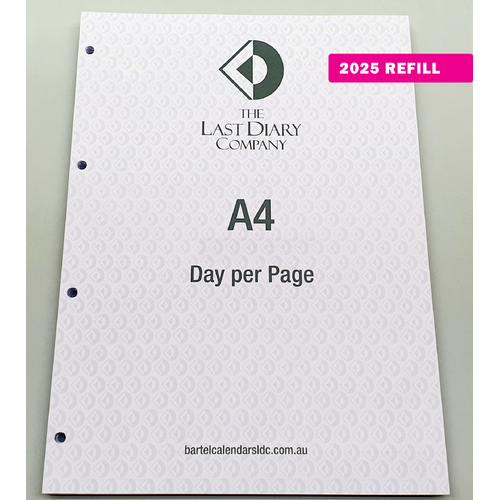 2026 Refill Nicholls A4 Day to Page Directors Style by Last Diary Company NA41