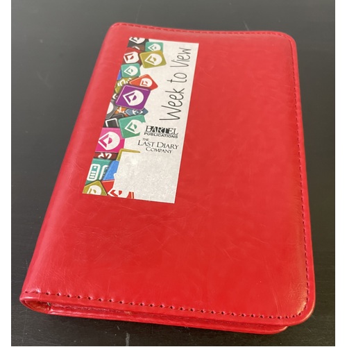 2026 Diary Nicholls B6 Slim Week to View Red Last Diary Company SB67RE
