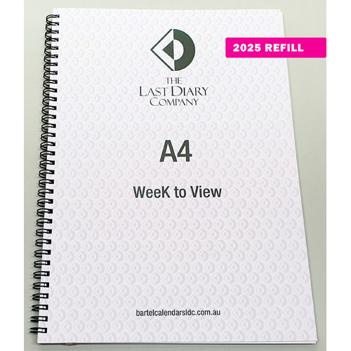 2026 Refill Victoria A4 Week to View Wiro by Last Diary Company VA47