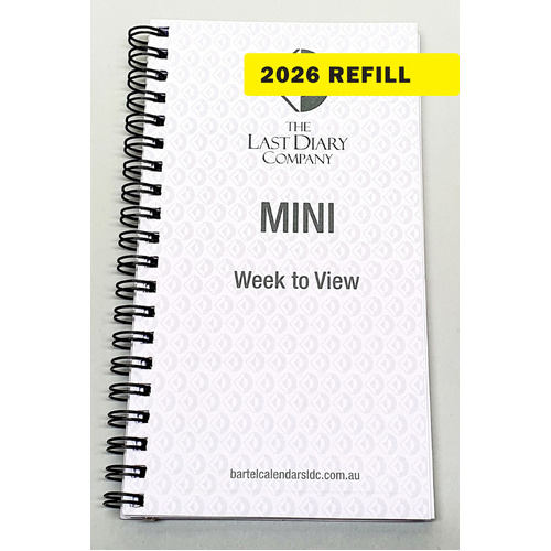 2026 Refill Victoria B6 Mini Week to View Wiro by Last Diary Company VB67