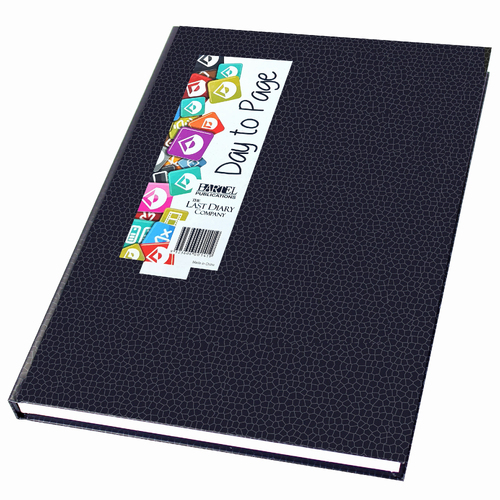 2026 Diary Everyday A4 Day to Page Casebound Black Last Diary Company EA41BK