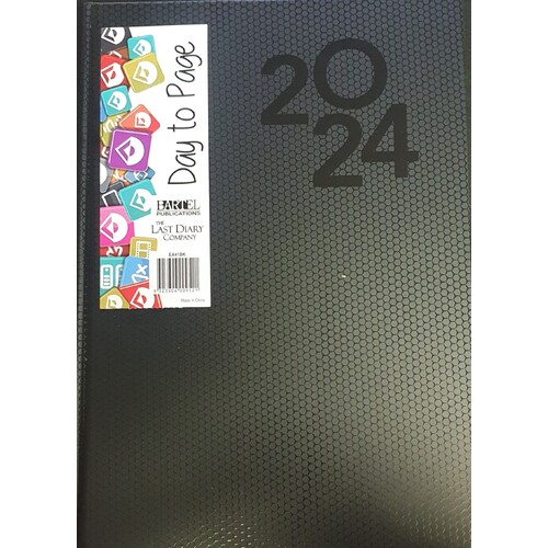 2022 Diary Everyday A4 Day to Page Casebound Black, Last Diary Company EA41BK