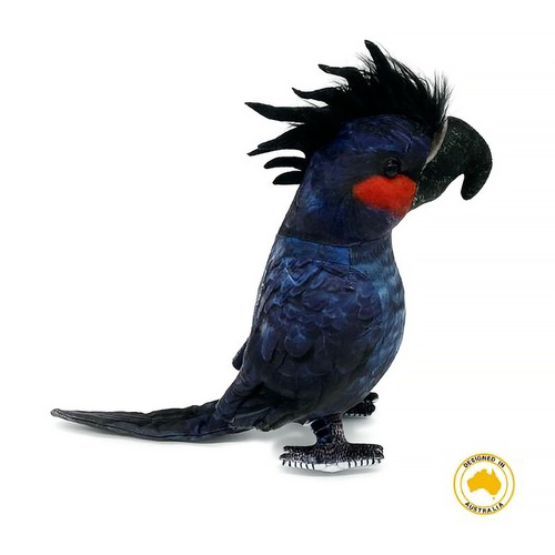 Huggable Toys Australiana Plush 25cm Ross Palm Cockatoo, hbir-coc-Ros