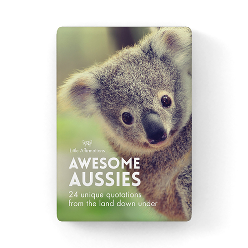 Little Affirmations - Awesome Aussies 24 Card Pack with Stand - DAA