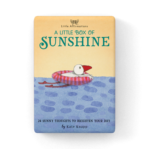 Little Affirmations Illustrative Quotation Cards - A little box of Sunshine - 24 Card Pack with Stand - DSU