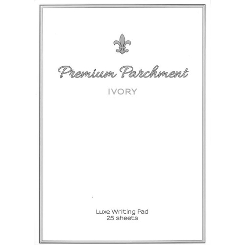 A5 Premium Parchment Luxe Writing Pad 25 Sheets - Ivory (Ozcorp) INV021