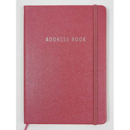 Ozcorp Address Book A5 Cherry with Elastic AB67