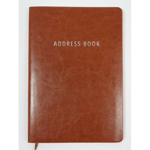 Ozcorp Address Book A5 Tan Softcover AB68