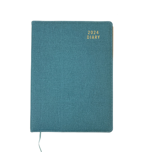 2024 Diary Contempo A4 Week to View Spiral Teal, Ozcorp D760