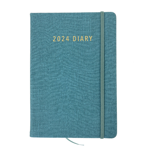 2024 Diary Contempo A5 Week to View Teal, Ozcorp D755