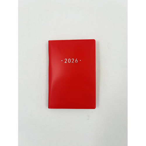 2026 Diary Fashion A7 Week to View Soft Cover Red, OzCorp DA16