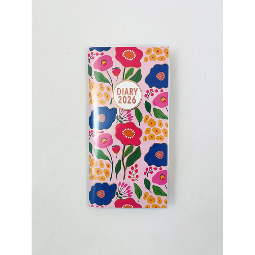 2026 Diary Fashion Pocket Week to View Market Flowers, OzCorp PD85