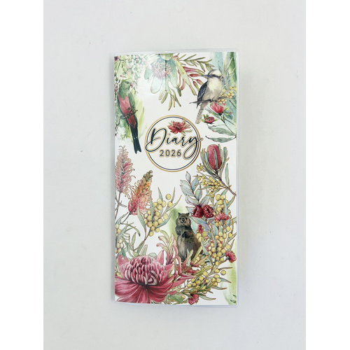 2026 Diary Fashion Pocket Week to View Bush Scene, OzCorp PD86