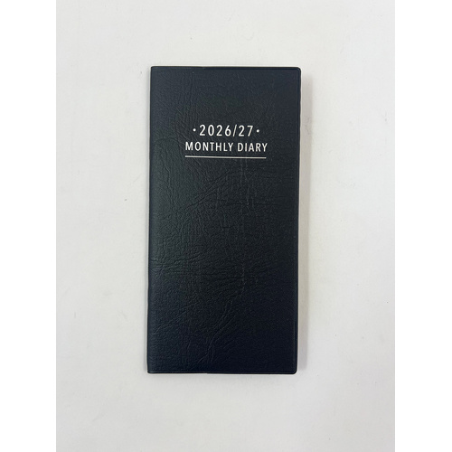 2026-2027 2-Year Planner Fashion Pocket Month to View Black, OzCorp YP79