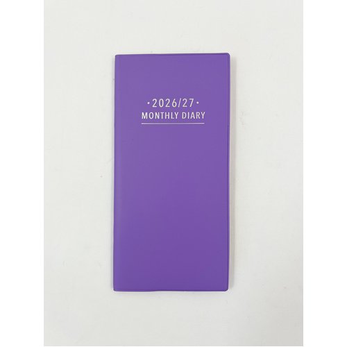 2026-2027 2-Year Planner Fashion Pocket Month to View Violet, OzCorp YP80