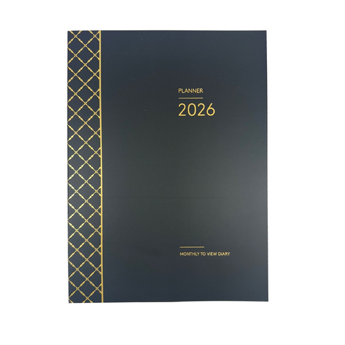 2026 Planner OzCorp A4 Month to View Black, OzCorp MOP05