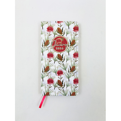 2026 Diary Fashion Slim Week to View Banksia, OzCorp D883