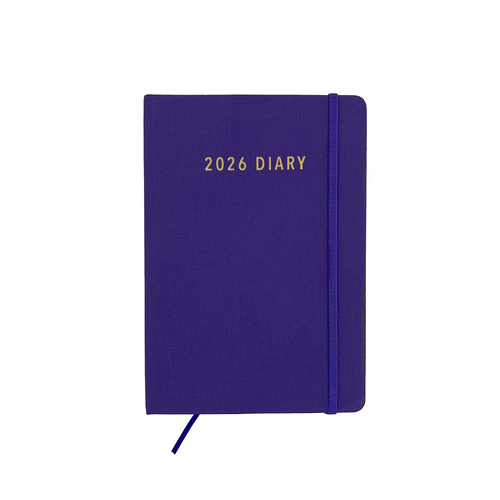 2026 Diary Contempo A5 Week to View Violet, OzCorp D902