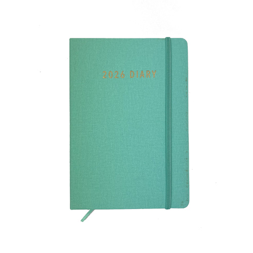 2026 Diary Contempo A5 Week to View Turquoise, OzCorp D904