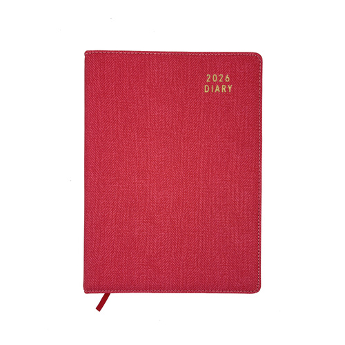2026 Diary Contempo A4 Week to View Coral, OzCorp D911