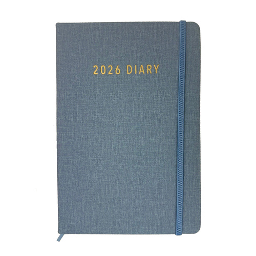2026 Diary Contempo A5 Day to Page Casebound Powder Blue, OzCorp D915