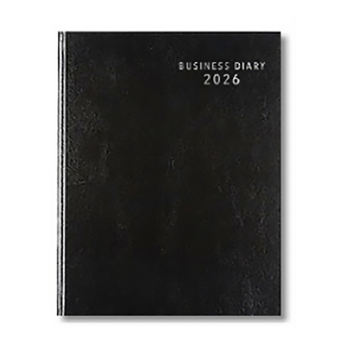 2026 Diary Business A4 Week to View Black, OzCorp D936